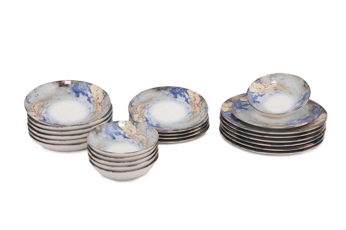 GBSATN24KY4101615 Hvid Blå Guld 100% PORCELÆN