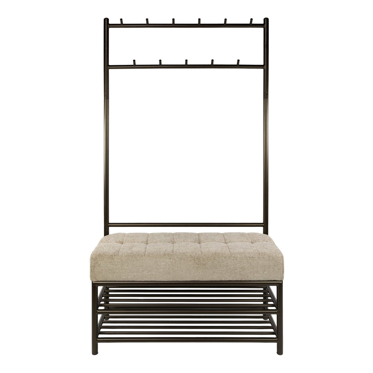 Bancroft Garderobebank Drift brun 100x39x183 cm