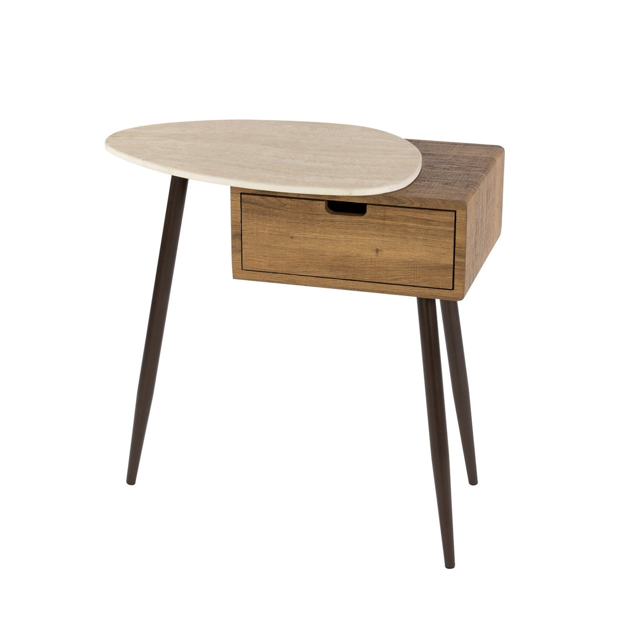 Nattbord Monza Venstre 1 Lades Keramik Travertin