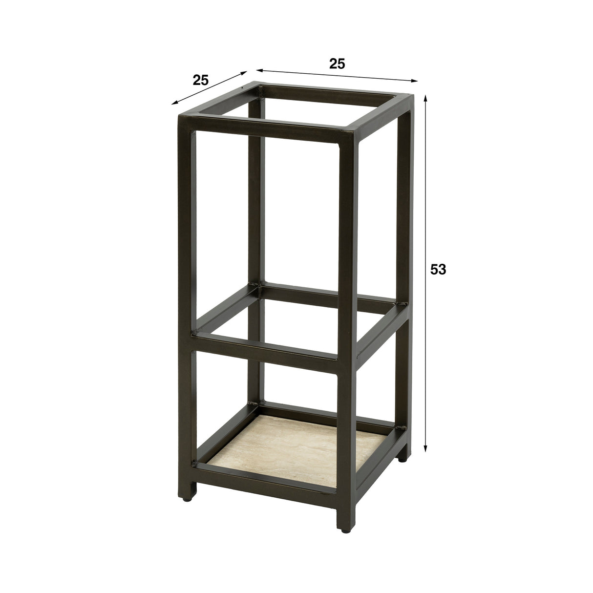 Sable Paraplubakke firkant Drift Brun H53 cm