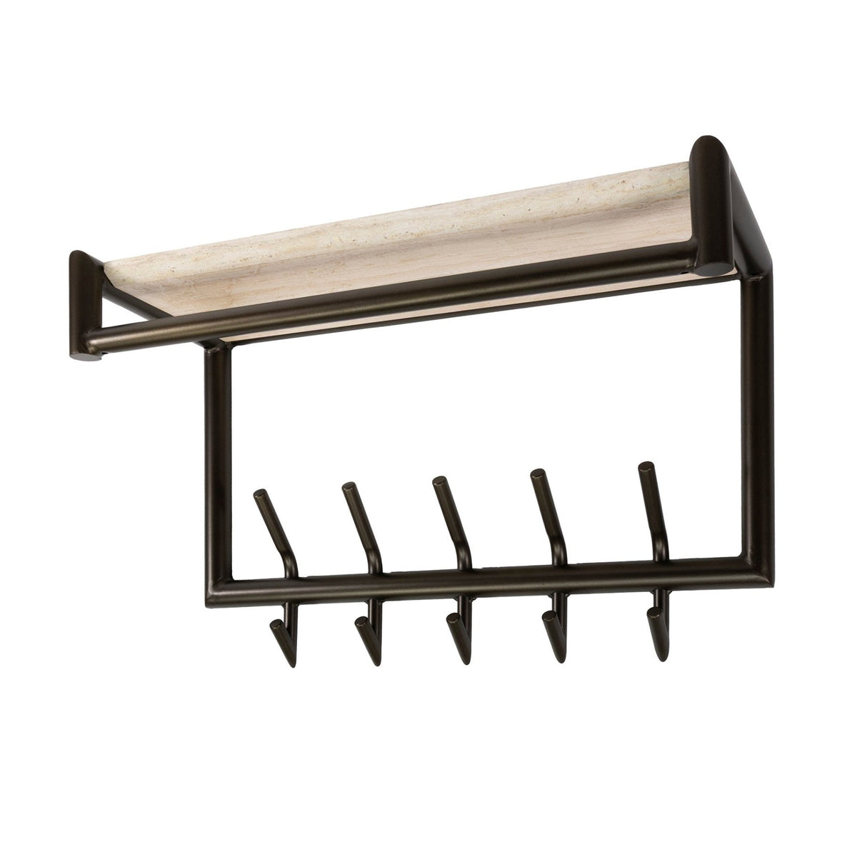 Kapstokvæg Travertin 2x5 knager 65 cm Melamin