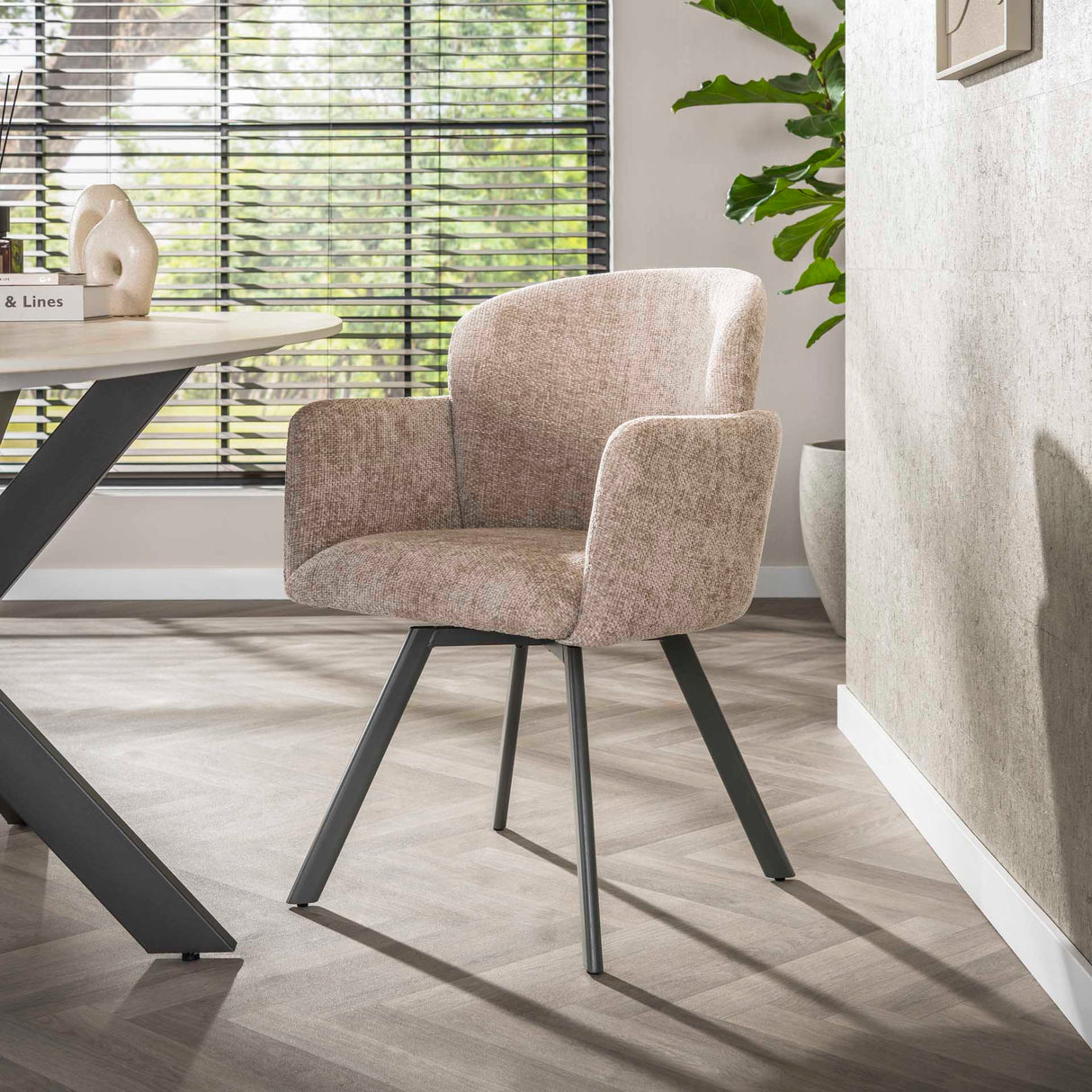 Sæt med 2 spisestuestole Luma Hoven rich sand