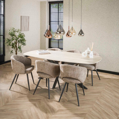 Moderne spisestol Sand Cargo Tissee Stof