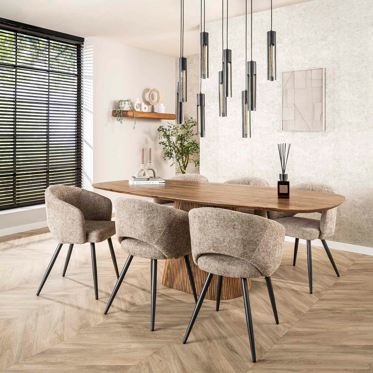 Moderne spisestol Sand Cargo Tissee Stof