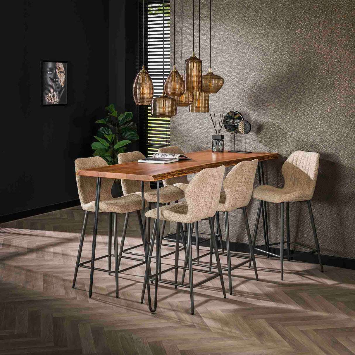 Barstol Mira Bouclé Sand