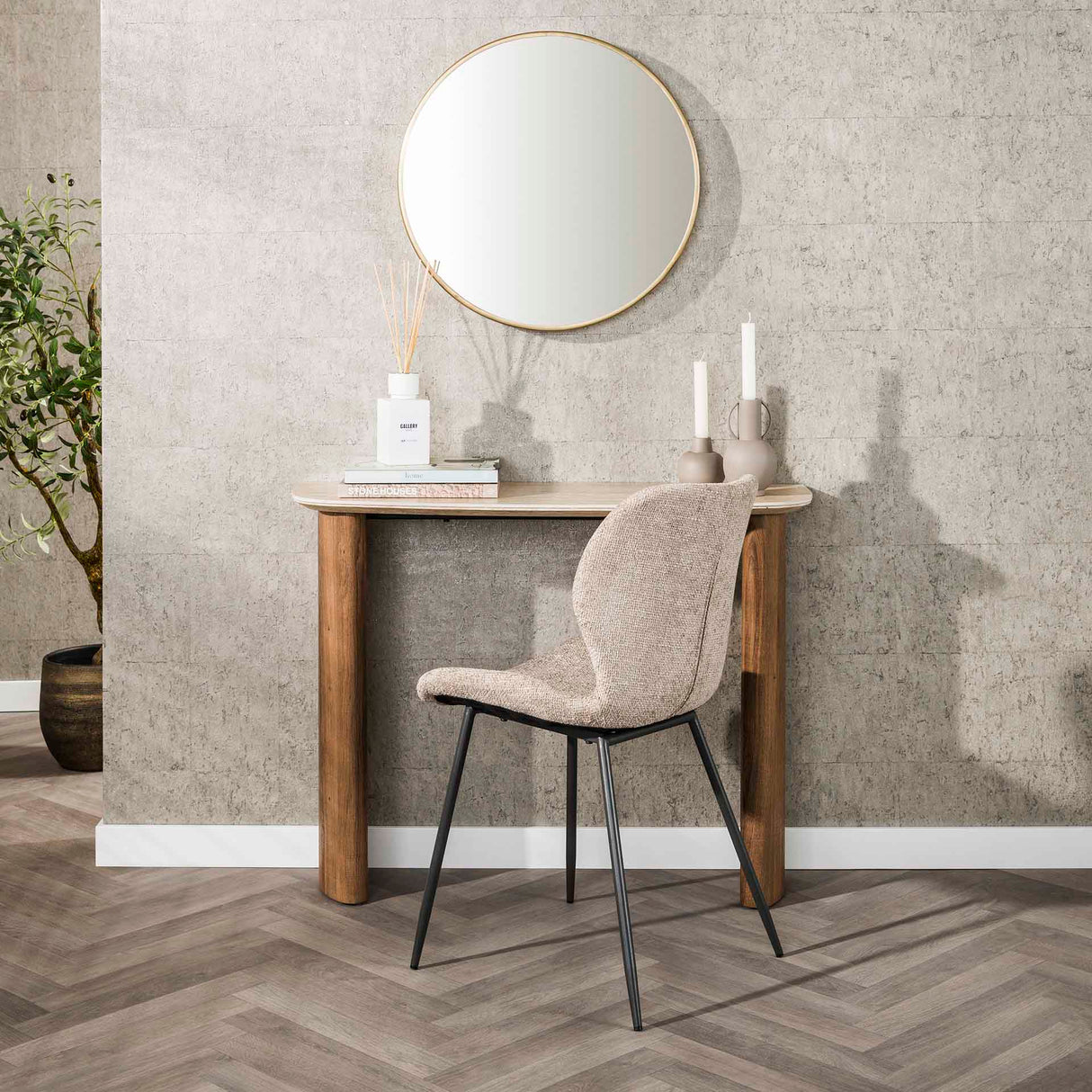 Monza Buet Kaptafler Keramik Travertin 100 cm