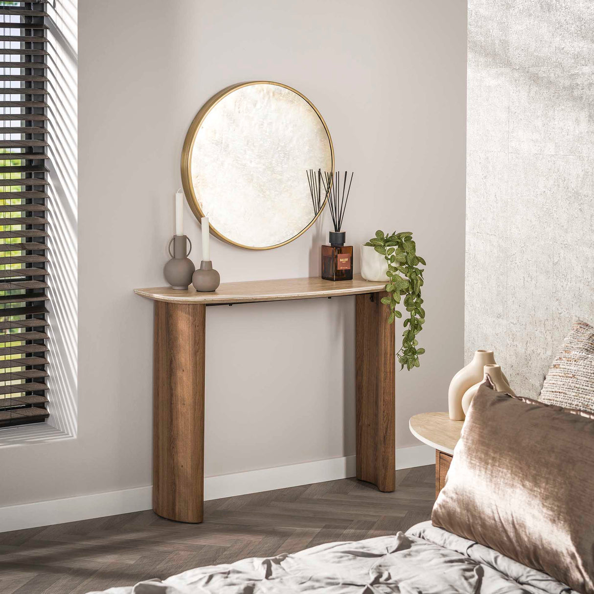 Monza Buet Kaptafler Keramik Travertin 100 cm