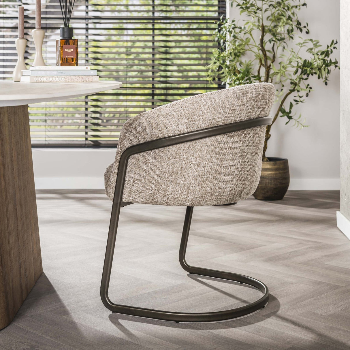 Sæt med 2 spisestuestole Zandello Hoven sand