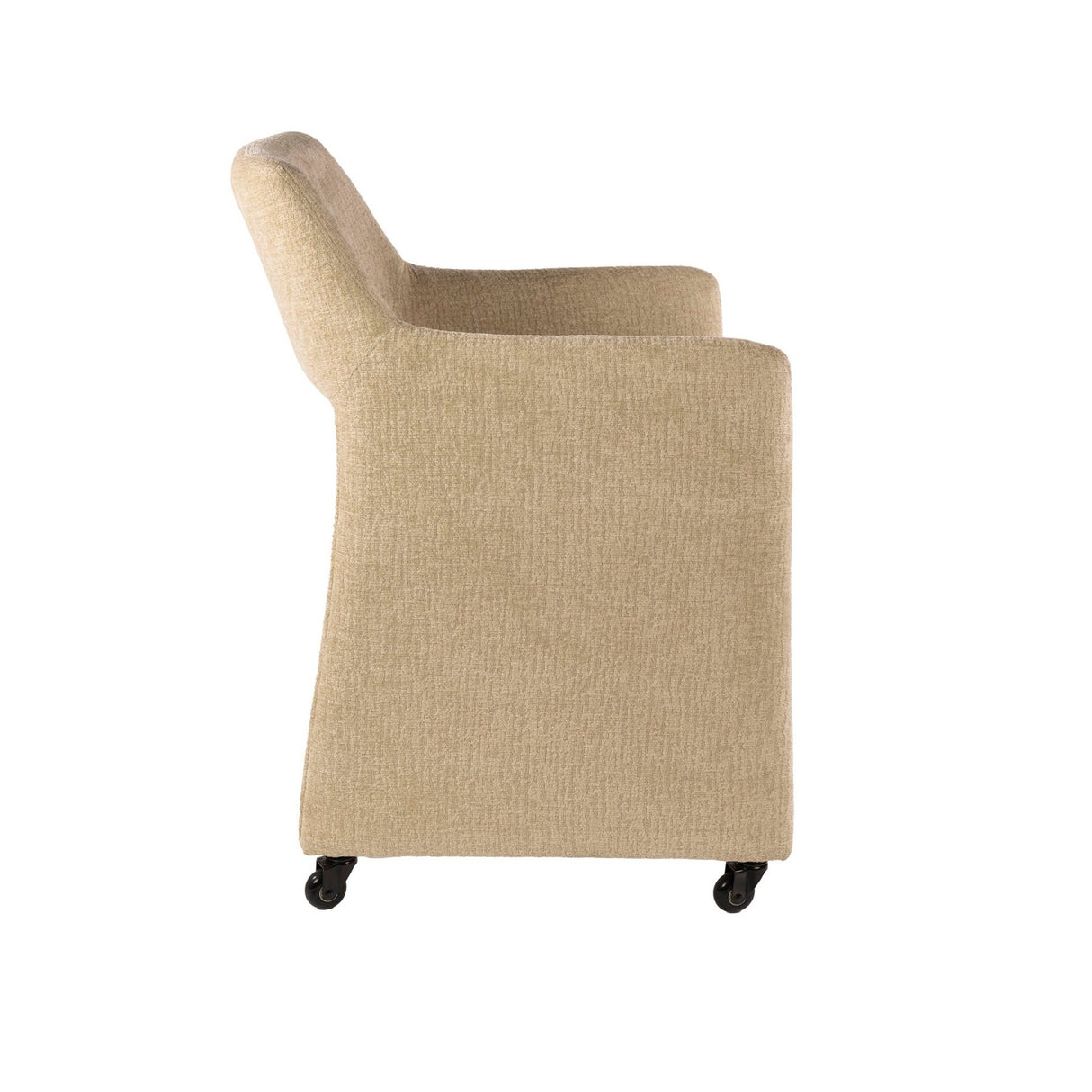 Sæt med 2 spisestolene Jaroq sand på hjul