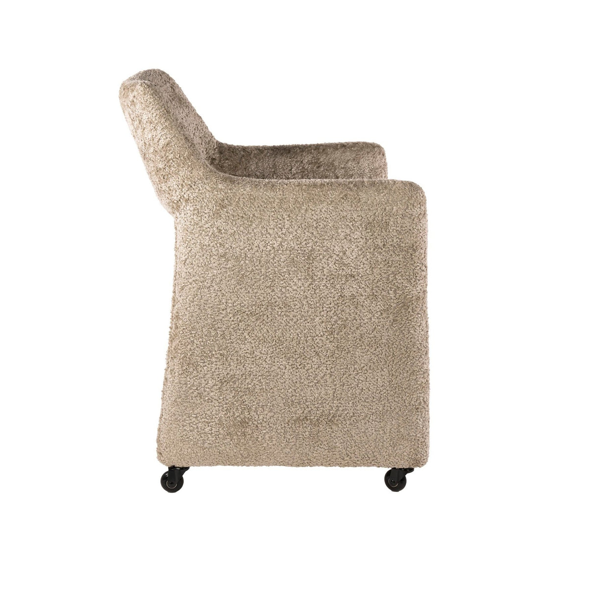 Sæt med 2 spisestol Siena Alura sand med hjul