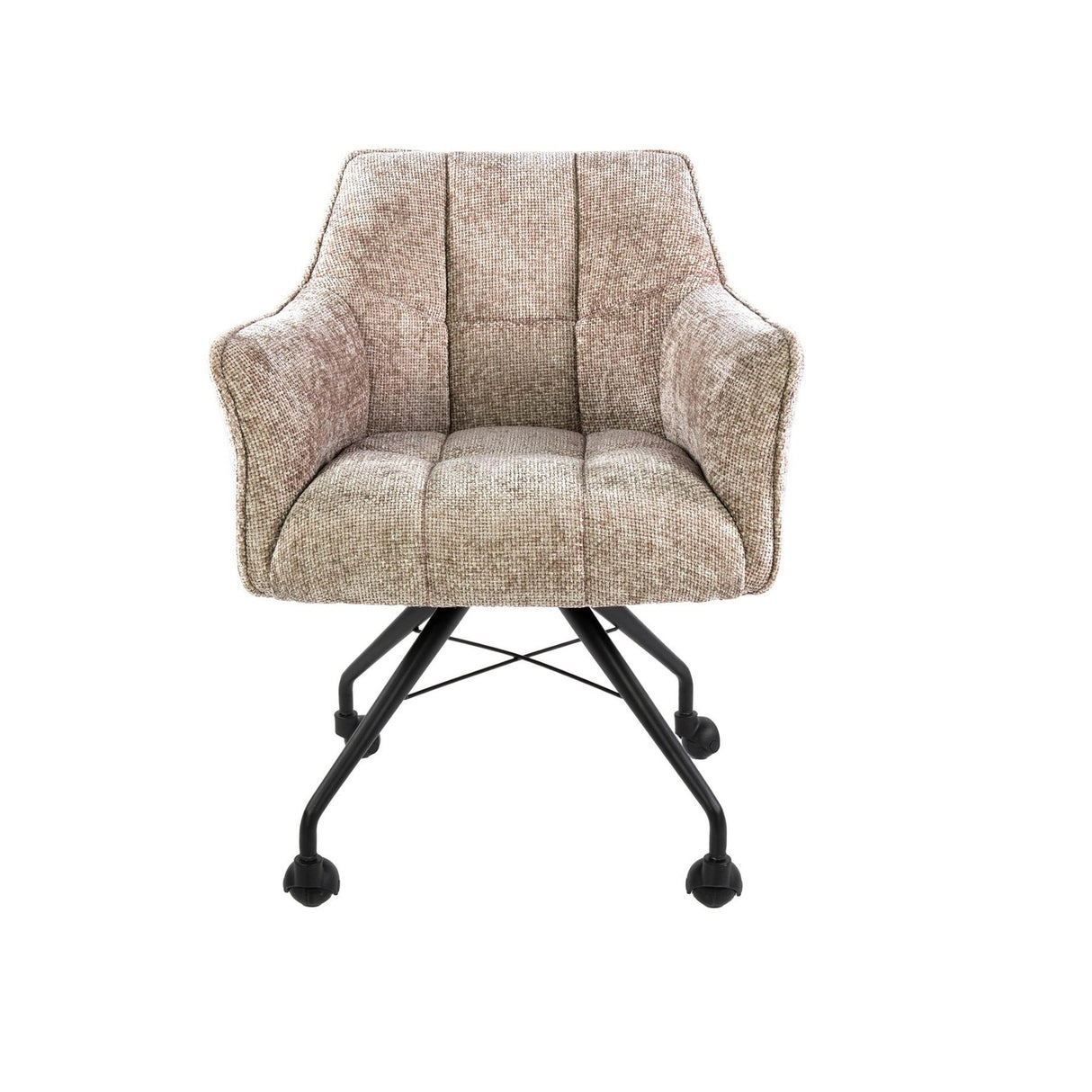 Sæt med 2 spisestole Hoven rich sand elegant