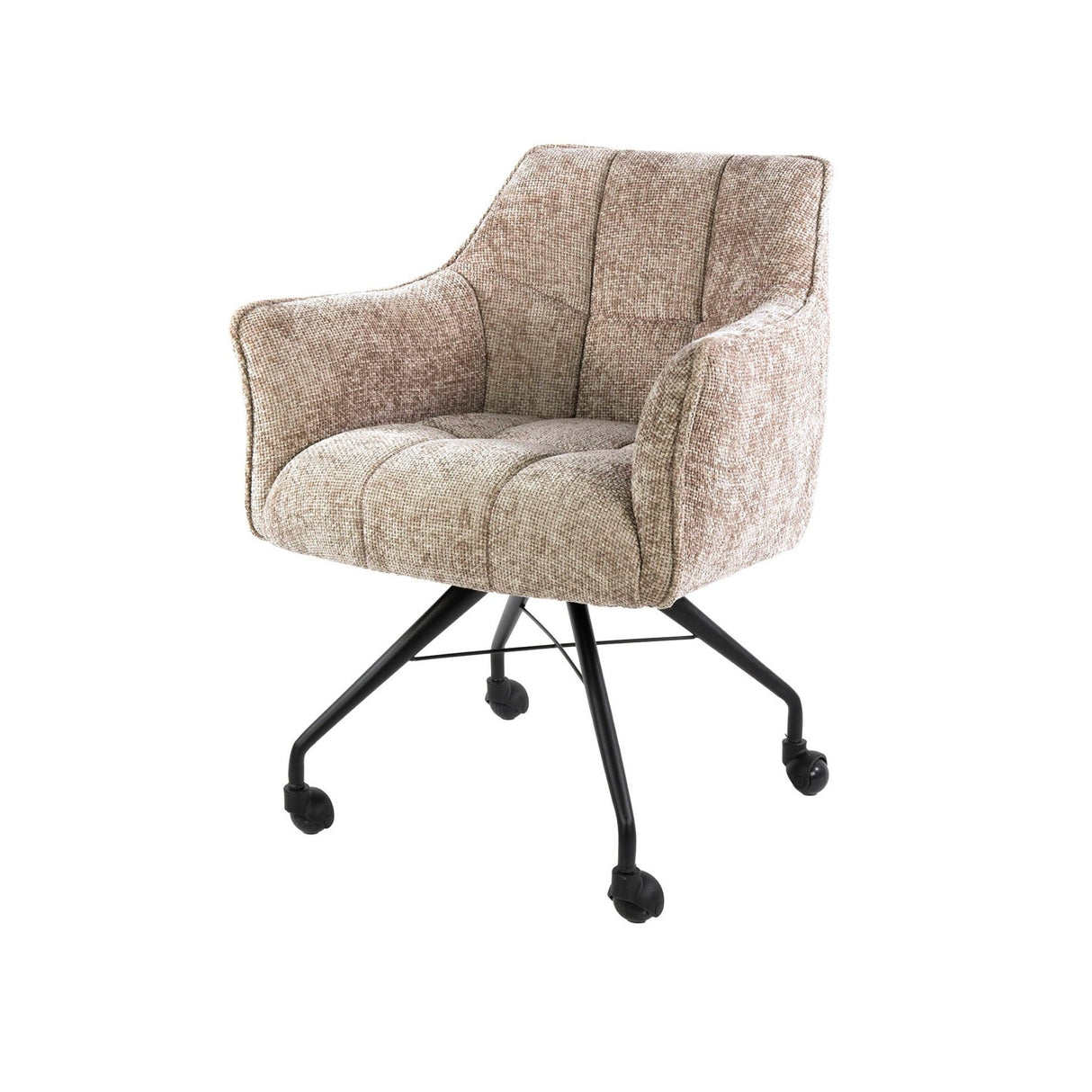 Sæt med 2 spisestole Hoven rich sand elegant