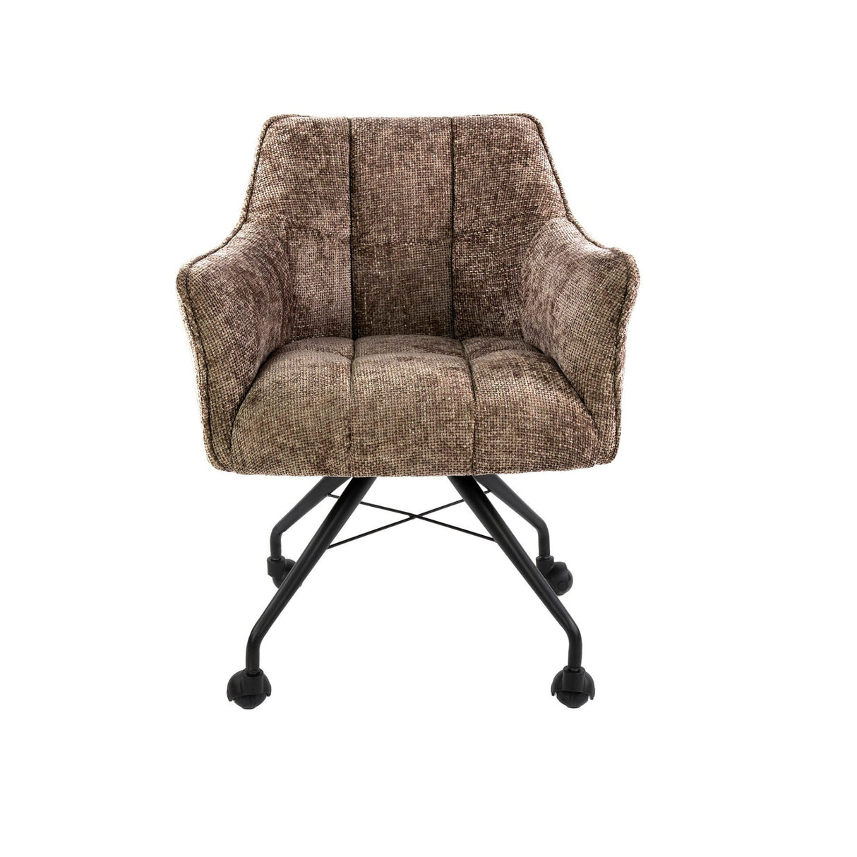 Sæt med 2 spisestuestole Hoven Rich Champagne polstret