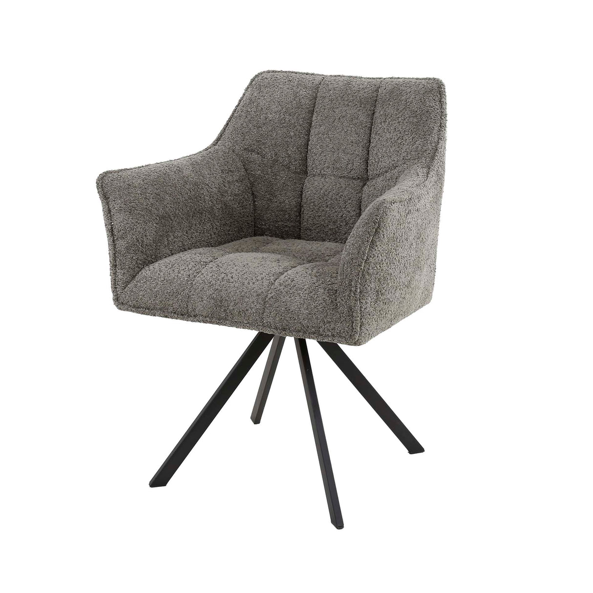 Spisebordsstol Lino Bouclé Taupe Drejelig