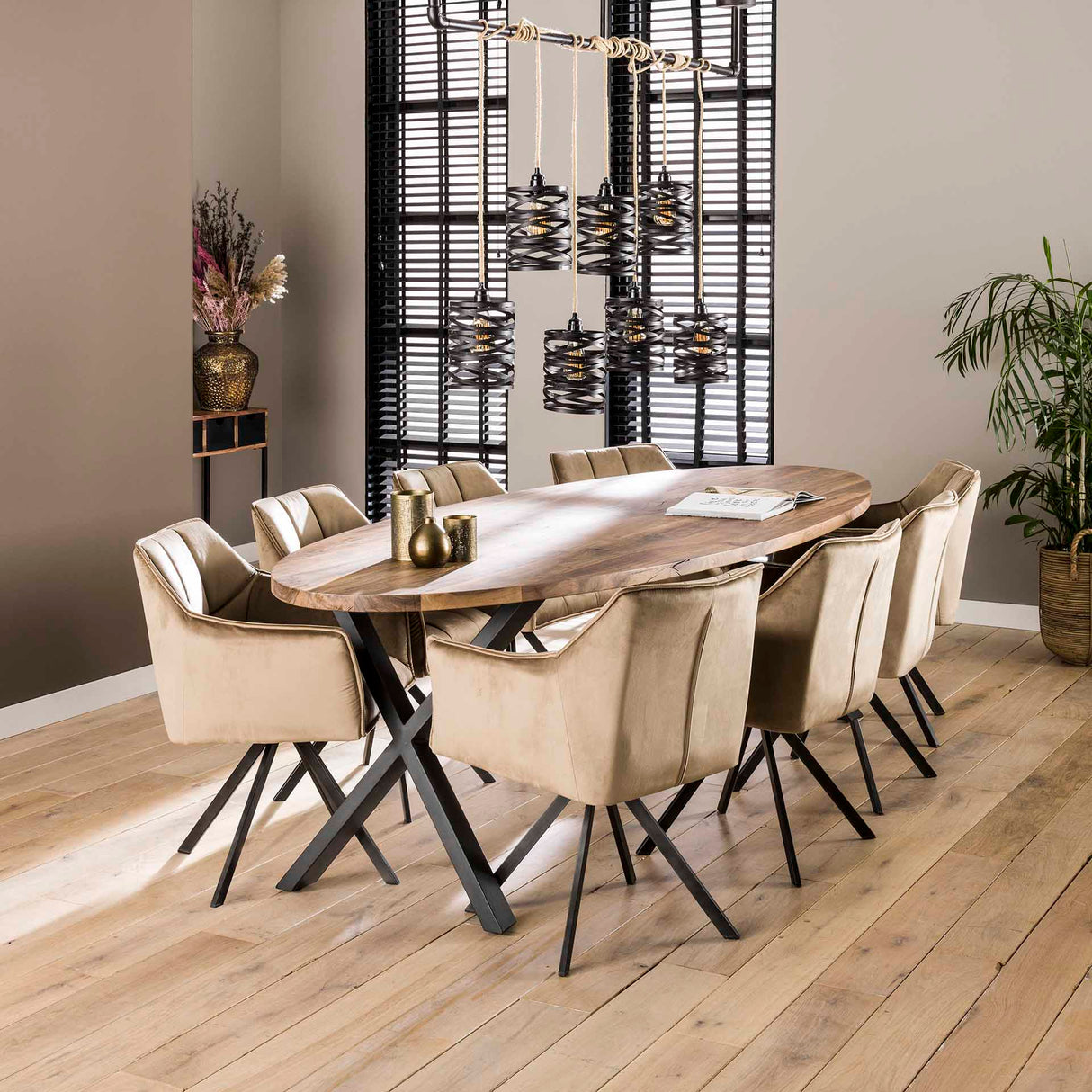 Spisebordsstol Lino Hoven Champagne Drejelig