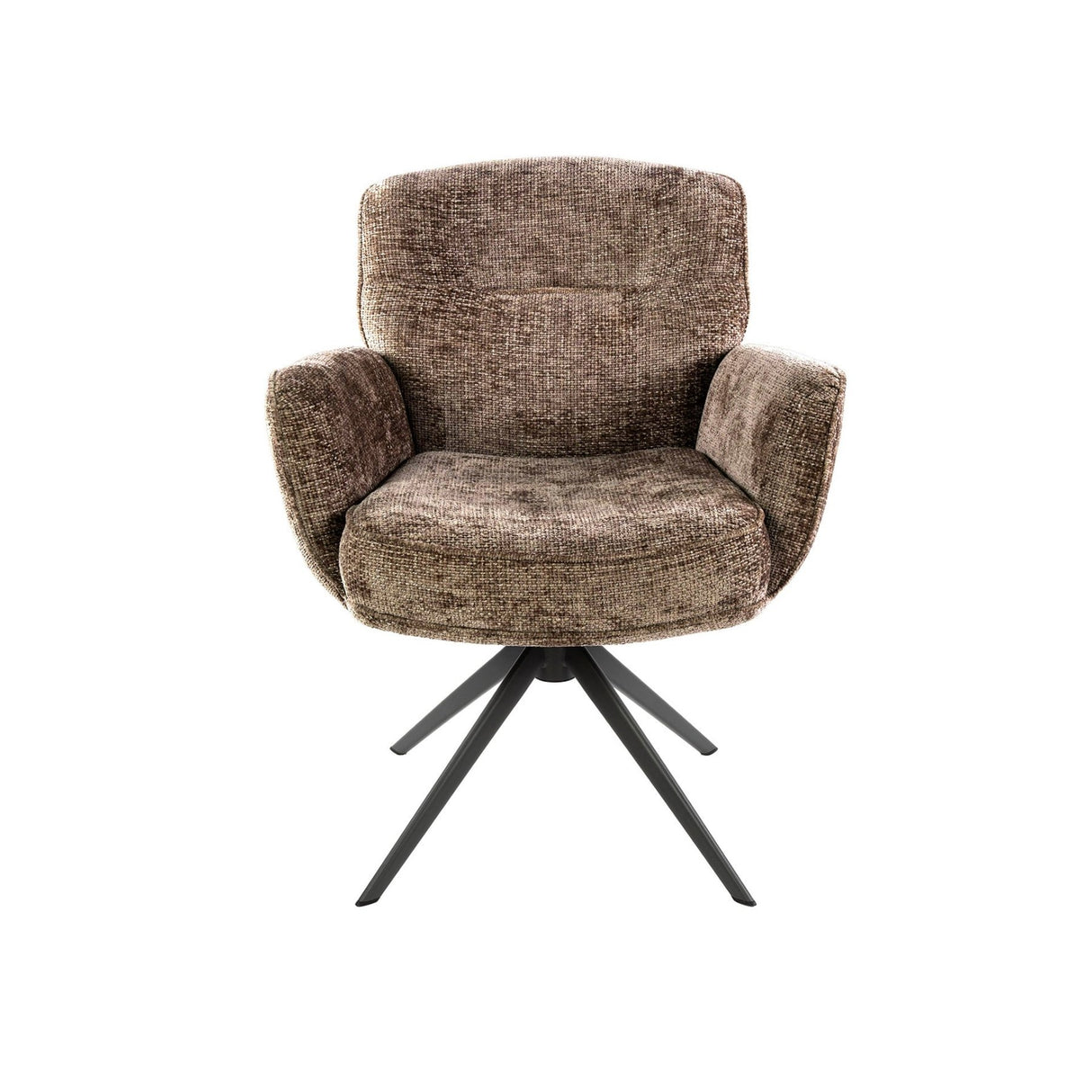 Sæt med 2 spisestuestole Milano drejelig Hoven rig champagne