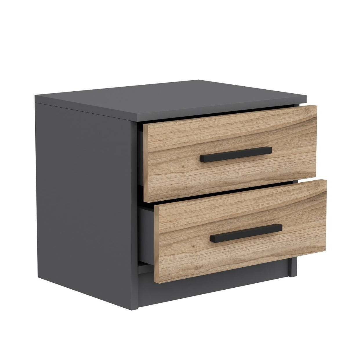 Nachtkastjes - Nachtkastje Kale Walnoot Melamine 50x40x47 cm - Dimehouse
