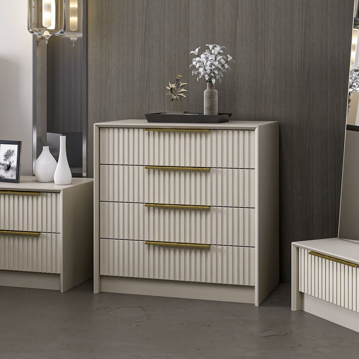 Kommode Kala Luksussten Melamin 72x77x45 cm