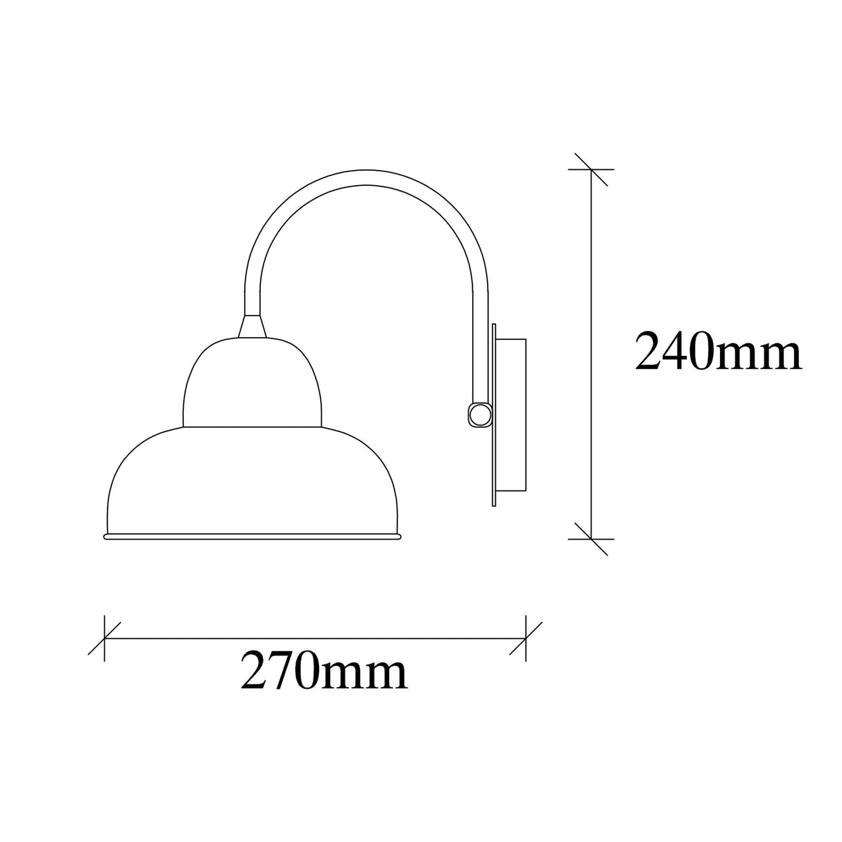 Væglampe Guld Metal Allure