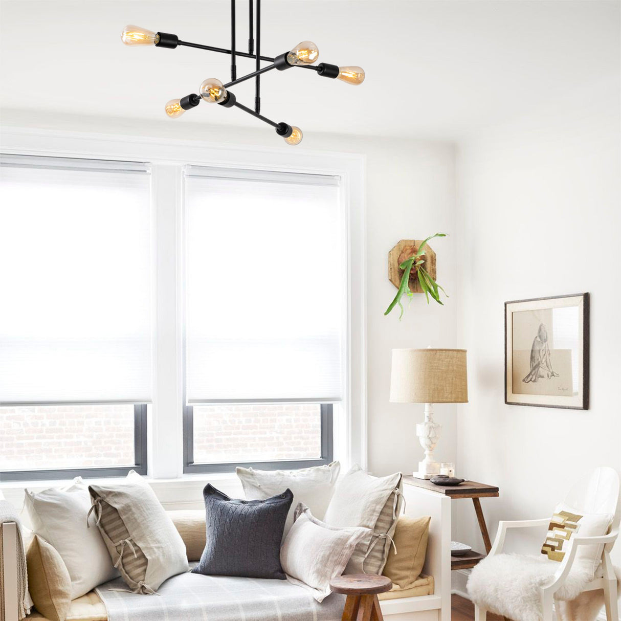 Hængelampe Sort Metal Topaz