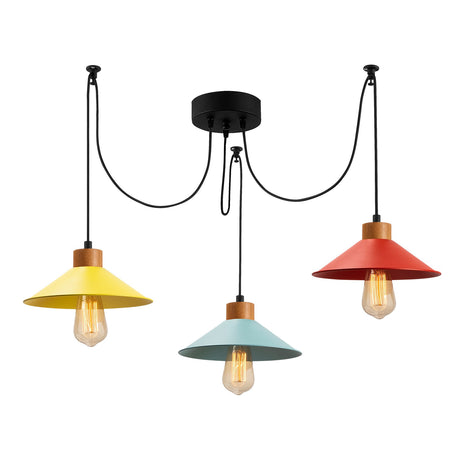 Hængelampe Multicolor 3-lys Metal Virtu