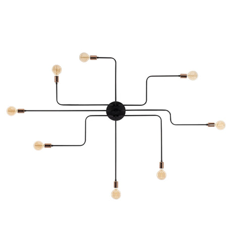 Hængelampe 8-lys XL Sort Metal Striker