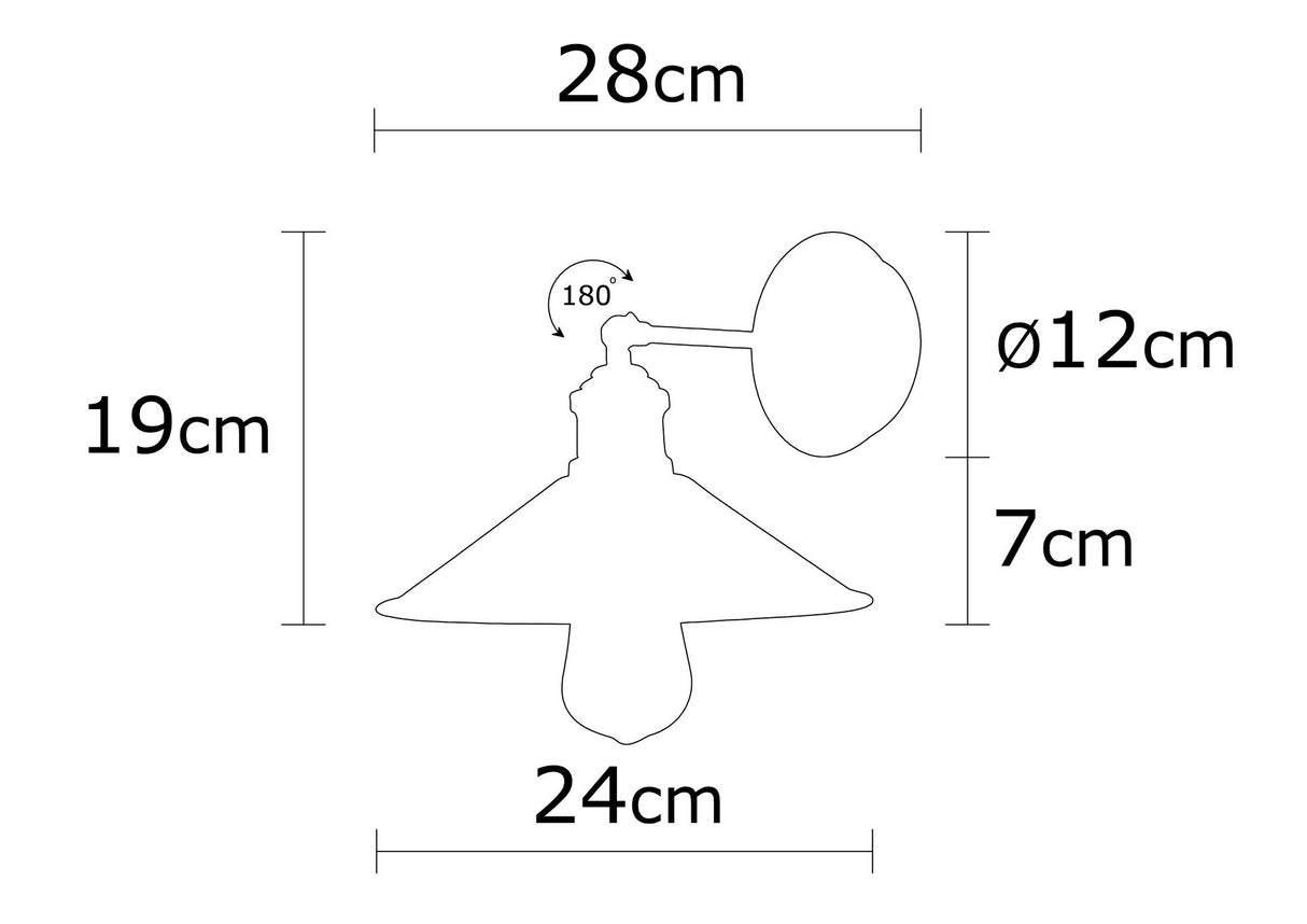 Væglampe i bronze farvet metal Allure