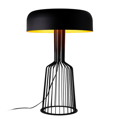 Bordlampe Sort Guld Metal Kvarts