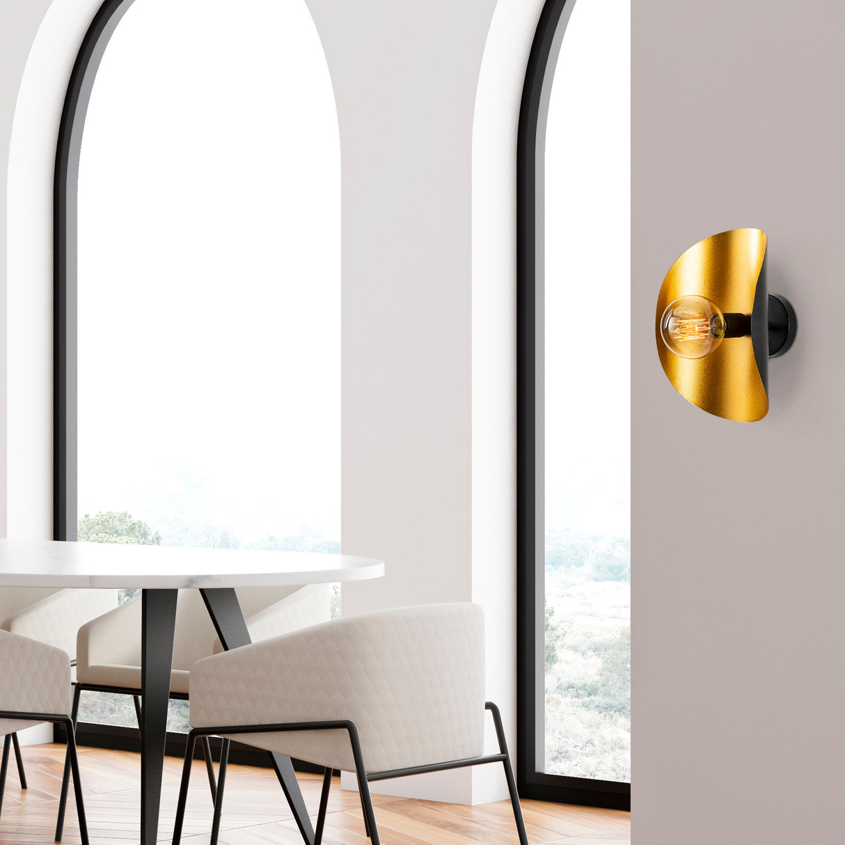 Væglampe Sort Guld Metal Echelon