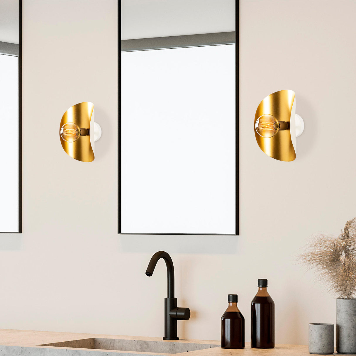 Væglampe Guld Metal Echelon