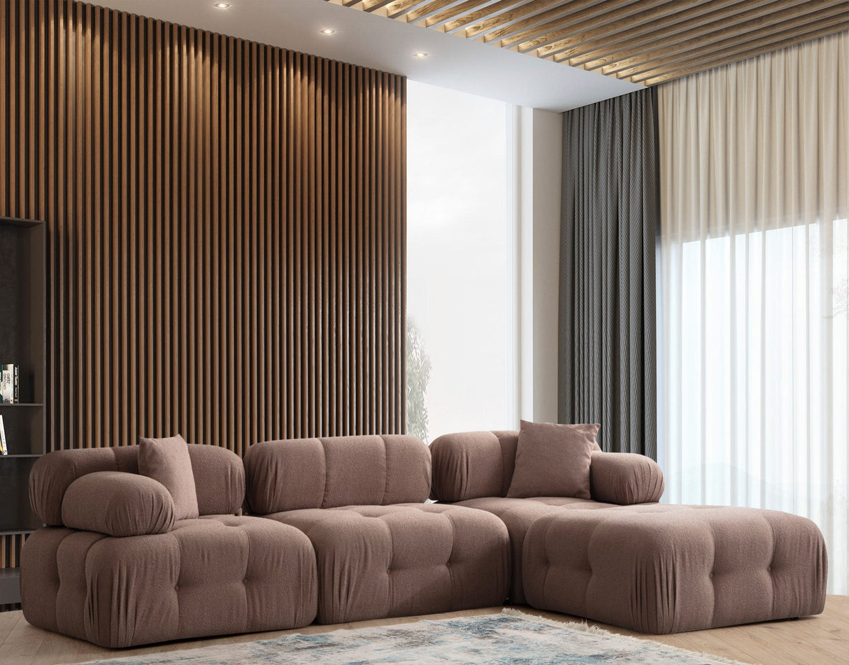Banken - Modulaire bank 3 - zits met hocker Doblo cappuccino - Dimehouse