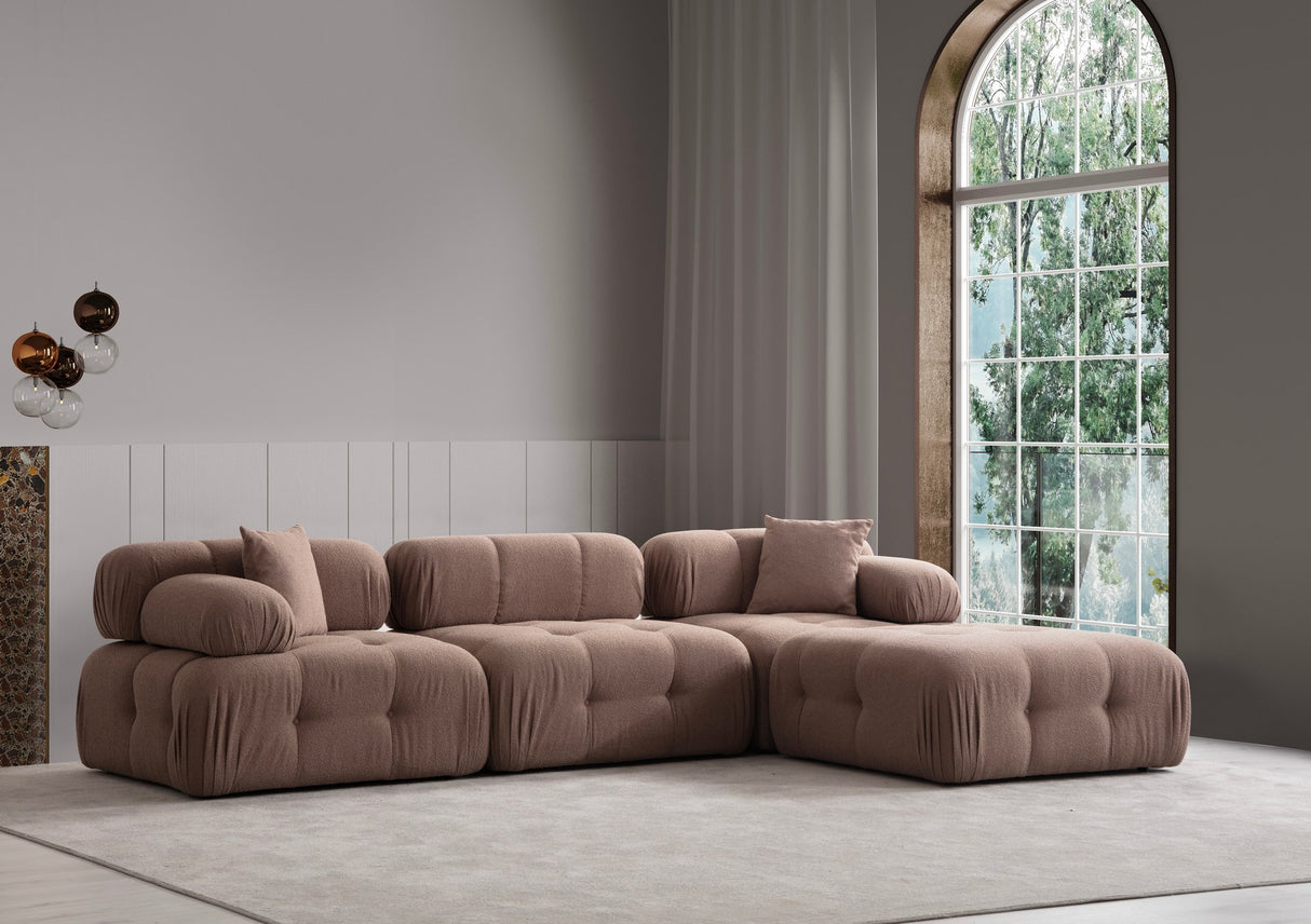 Banken - Modulaire bank 3 - zits met hocker Doblo cappuccino - Dimehouse