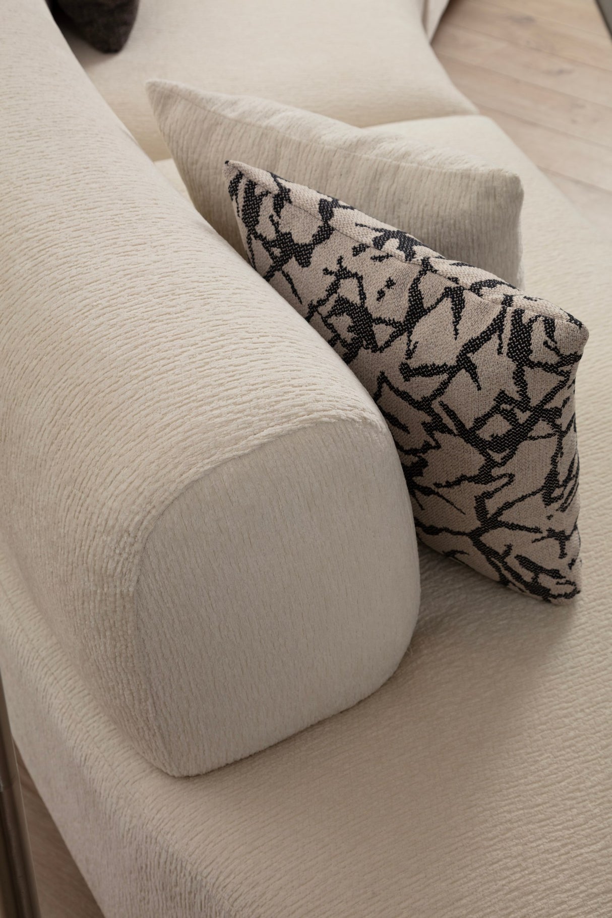 Banken - Hoekbank Beige gemêleerde stof organisch Pars - XXXL 300 cm - Dimehouse