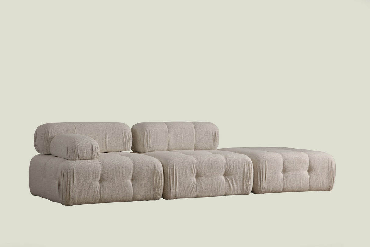Modulopbygget 2-personers sofa med skammel Doblo lys beige