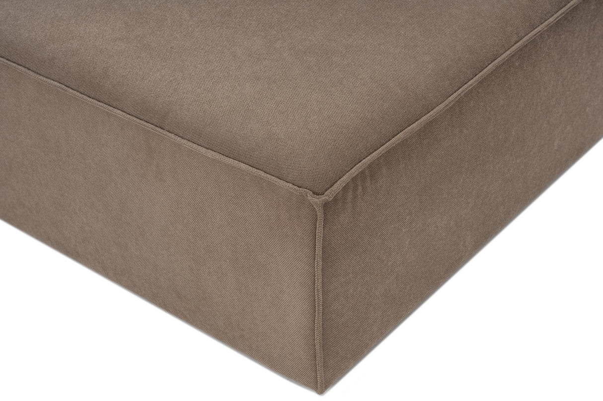 Banken - Modulaire XXL hoekbank cappucino linnen 430 cm Sora - Dimehouse