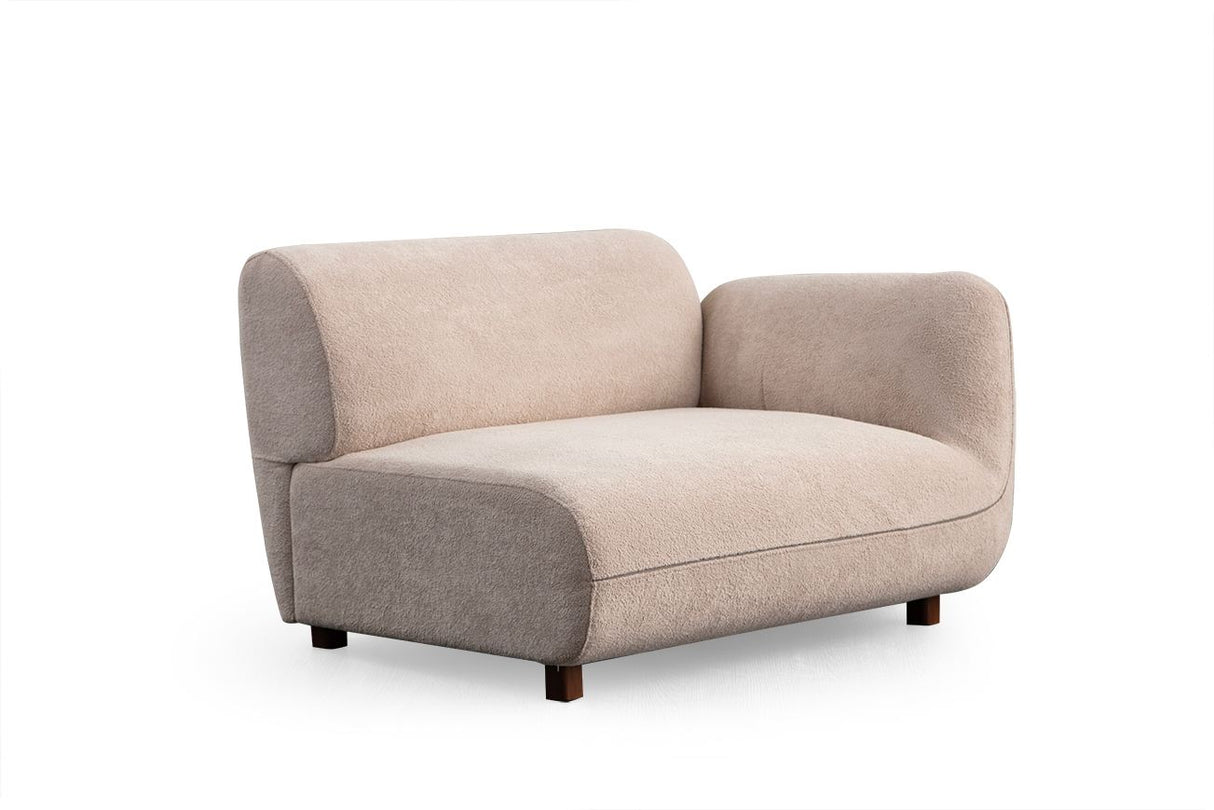 Pavia 3-personers sofa i creme fløjl 345 cm 100% polyester