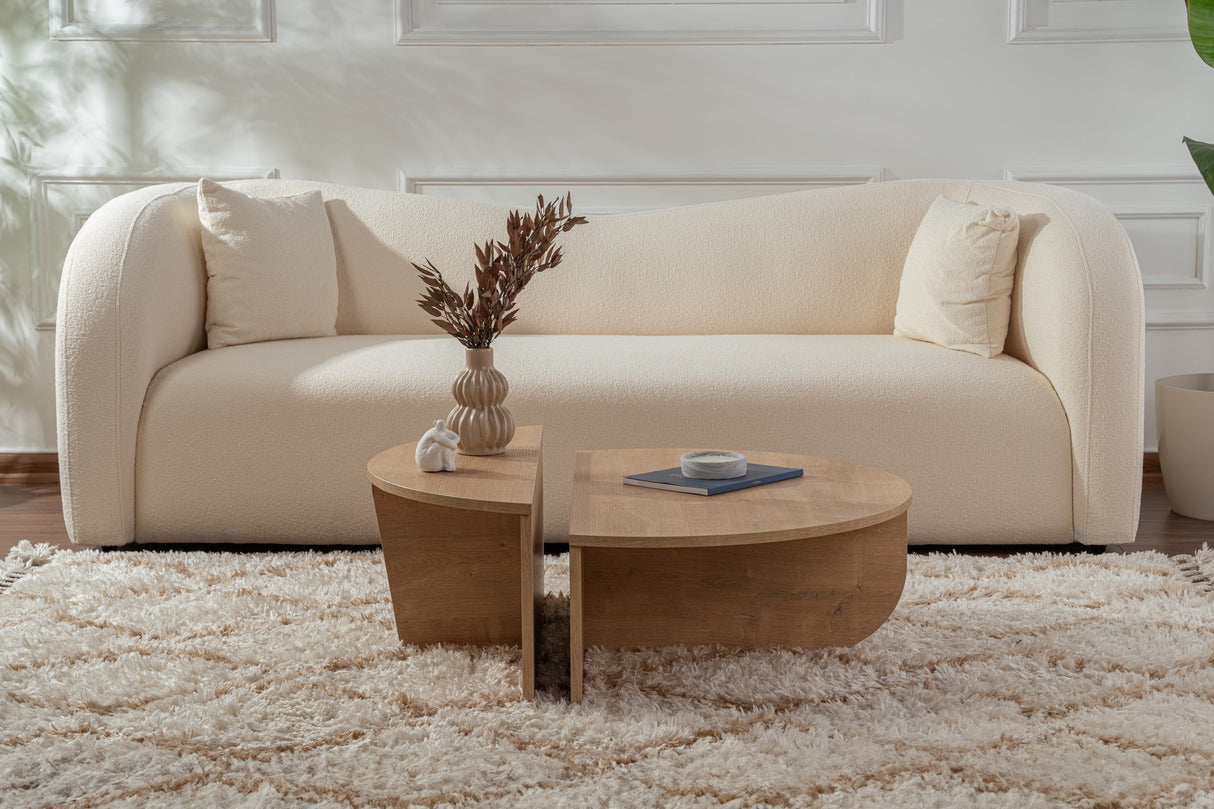 Rund Sofabord Natur 85 cm Melamin Orin