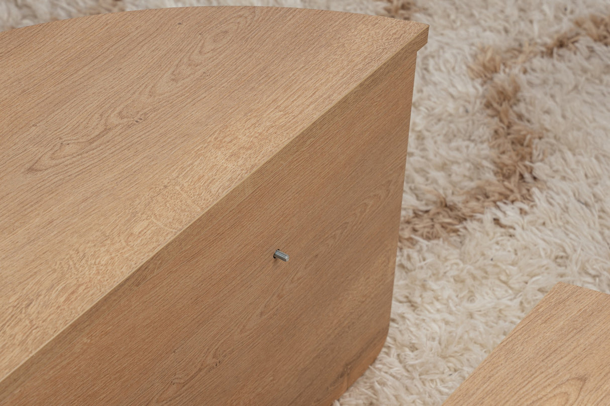 Rund Sofabord Natur 85 cm Melamin Orin