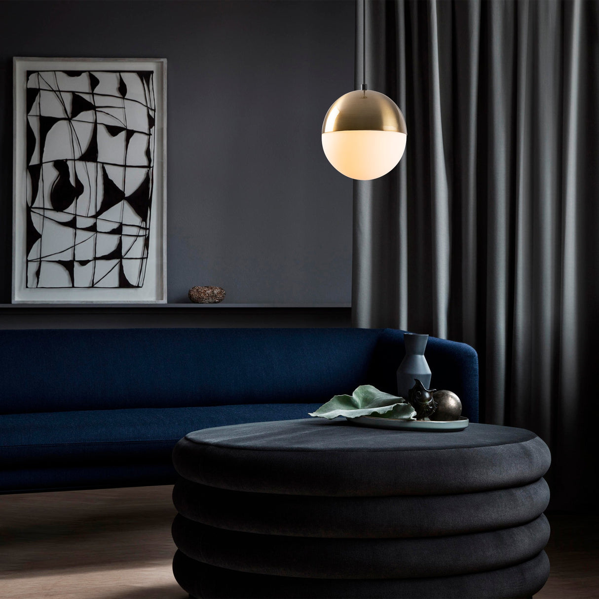 Hængelampe 1-lys Hvid Glas Regal