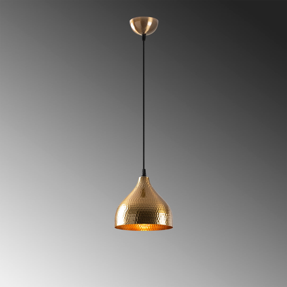 Hængelampe Rund Bronze Farvet Metal Eclipse