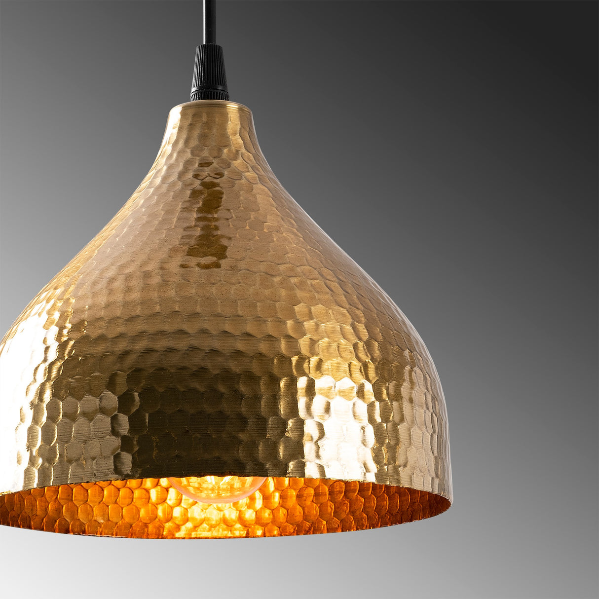 Hængelampe Rund Bronze Farvet Metal Eclipse