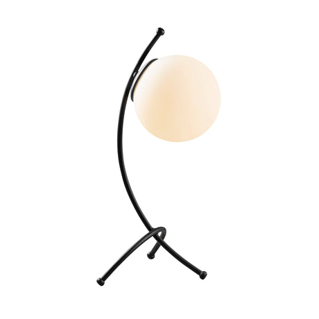 Bordlampe Sort Hvid Glas Nightstrike