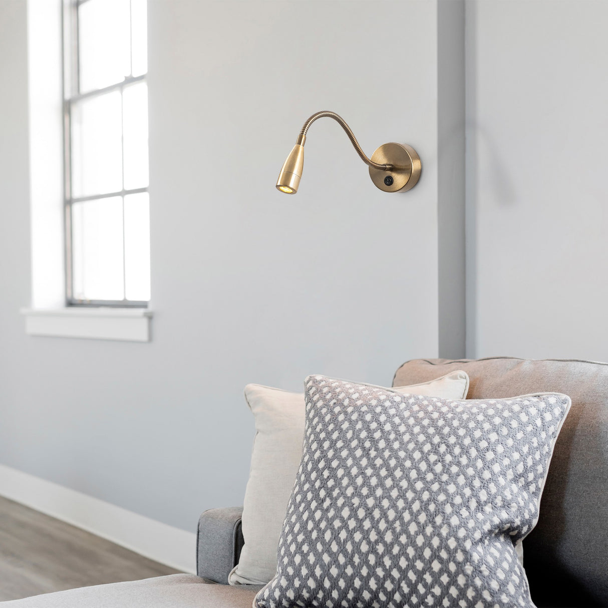 Væglampe 1-lys Bronze-farvet Metal Veridia