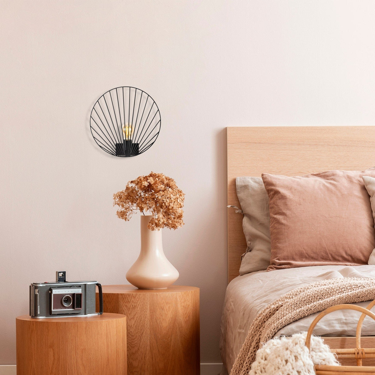 Væglampe Sort Metal Arbor