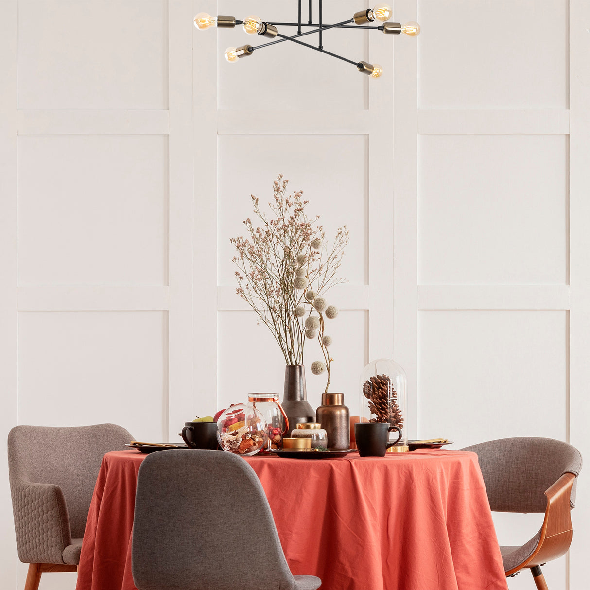 Loftlampe Sort Metal Jade