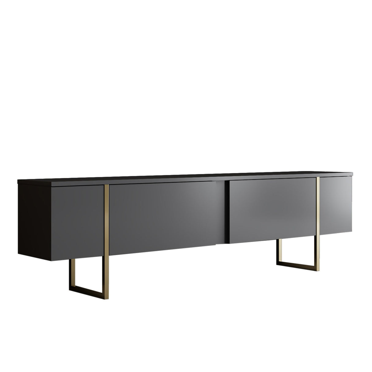 TV Møbel Luksus Antracit Guld Melamin 180x50x30 cm