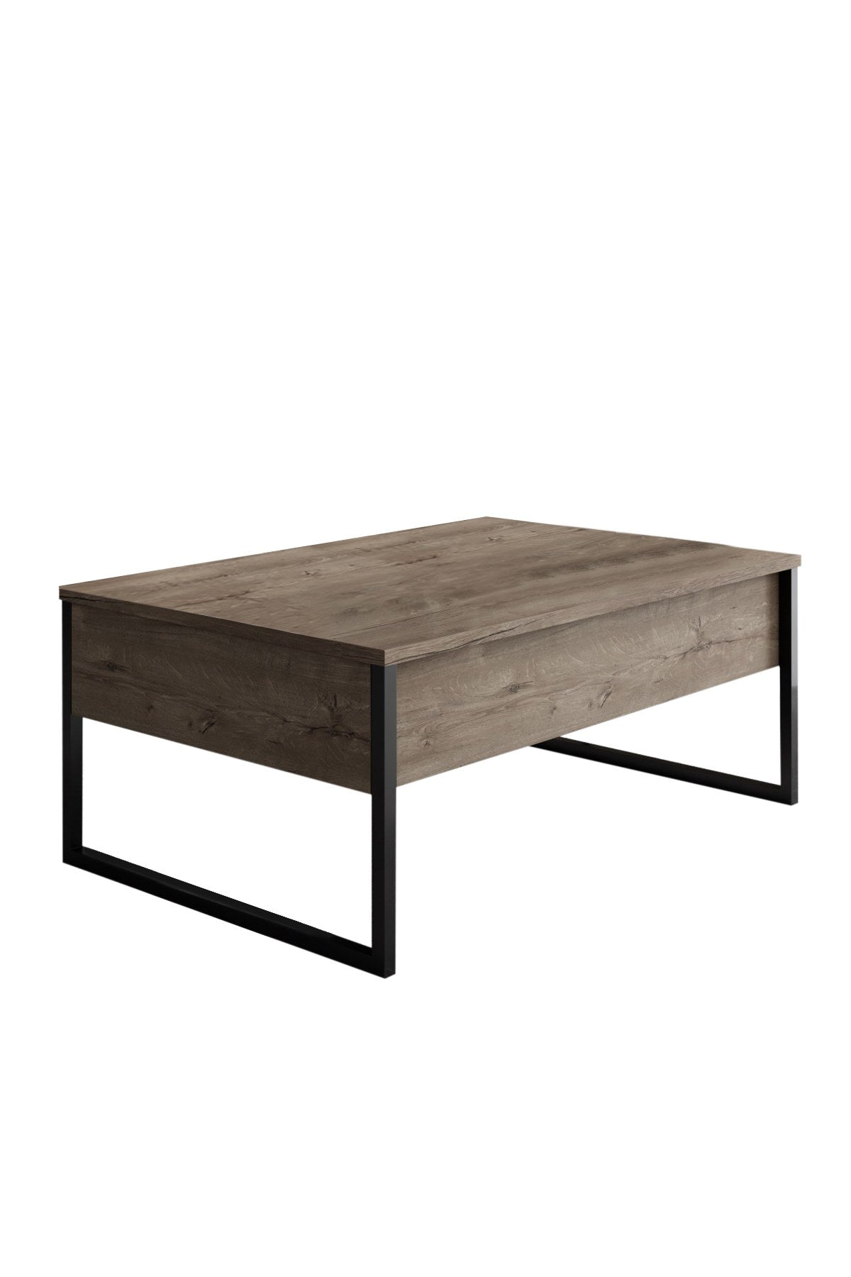 Meubelsets - Meubelset Walnoot Luxe - Salontafel + TV Meubel + Dressoir - Zwart Frame - Dimehouse