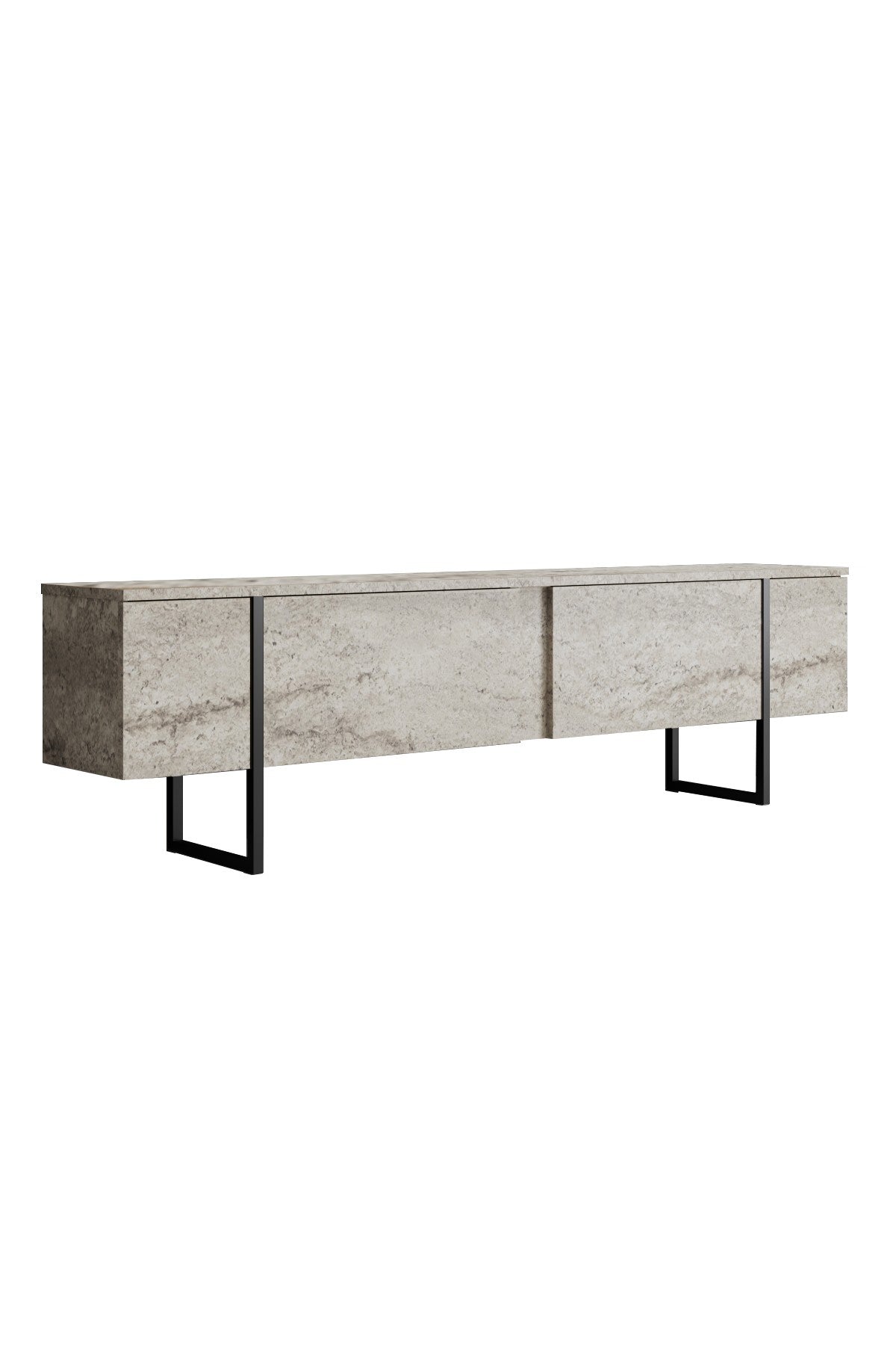 TV Møbler Travertin Luksus 180x50x30 - Sort Stel