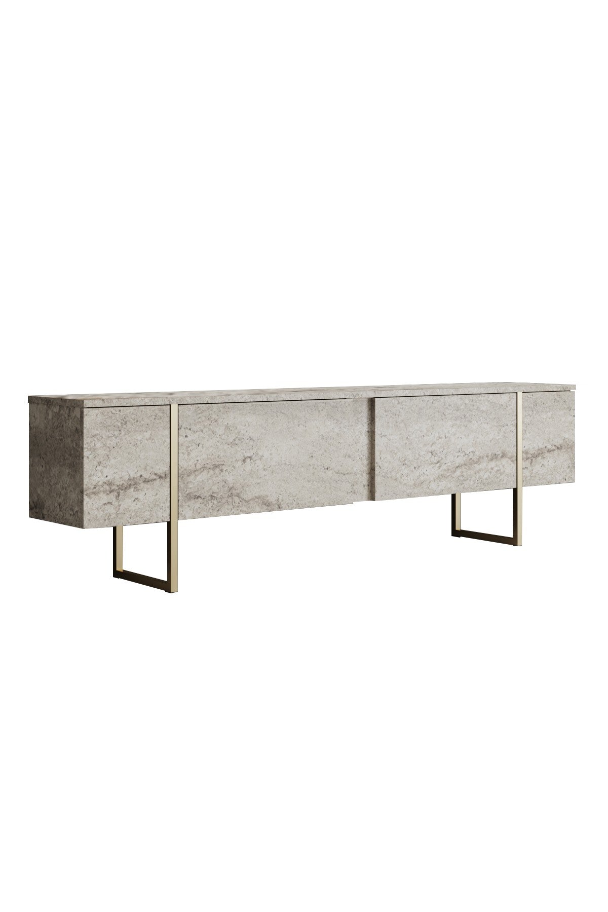 TV Møbler Travertin Luksus 180x50x30 - Gylden Ramme