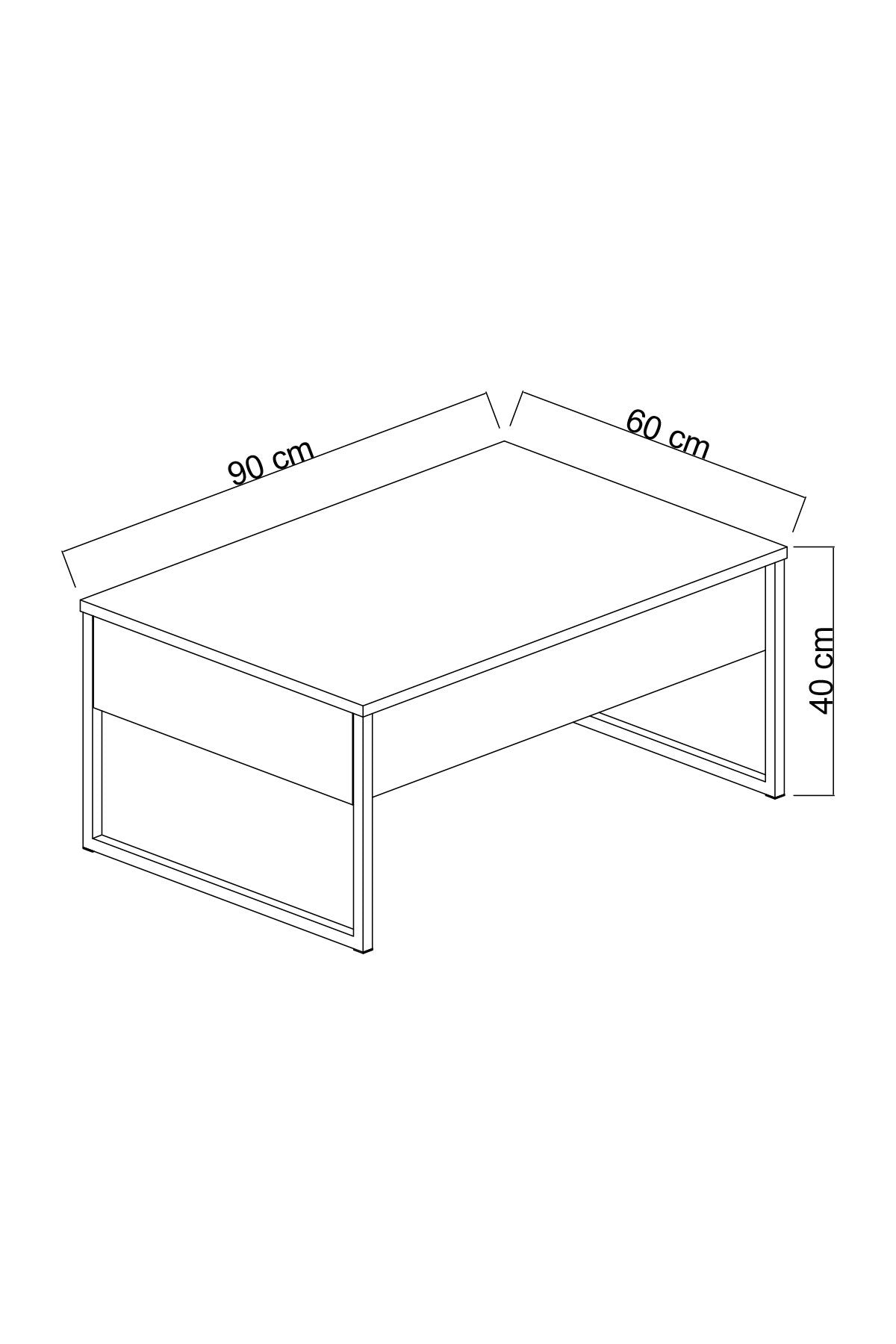 Salontafels - Rechthoekige Salontafel Travertin Luxe 90x60 - Zwart Frame - Dimehouse